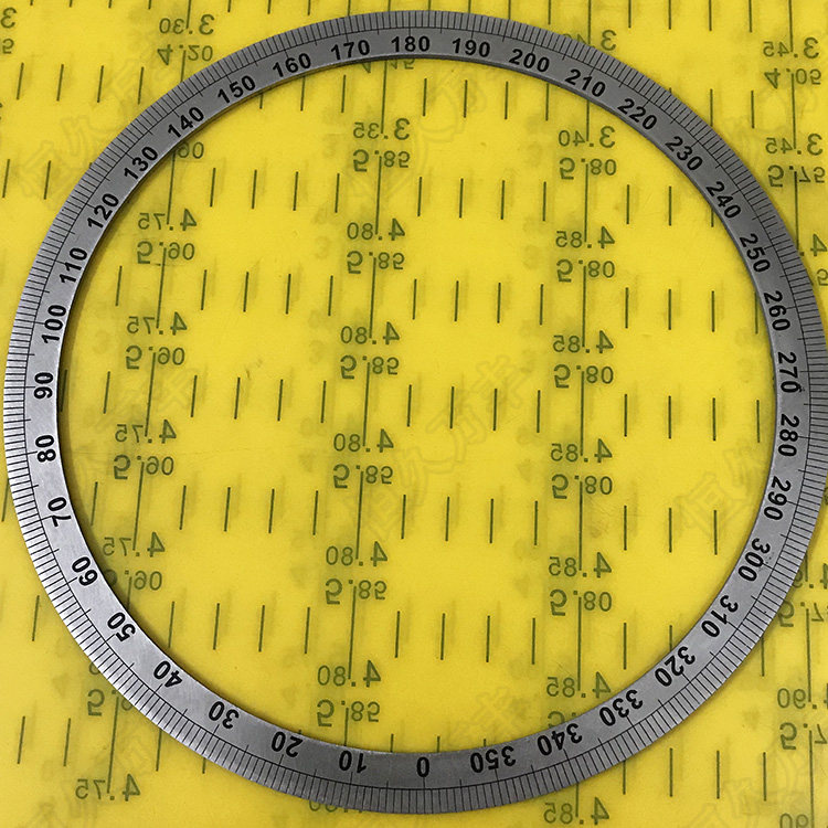 一折刻度盘_刻度盘圆盘角度刻度盘分度盘圆形190x165x2 b016直销 机械