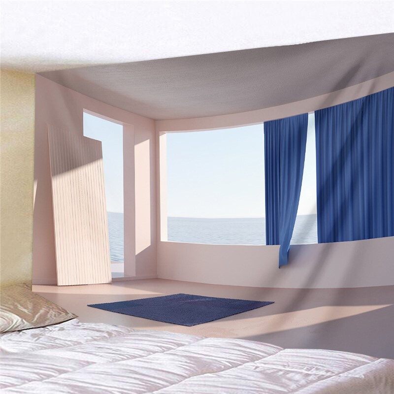 墙上挂布网红直播背景墙布3d挂毯北欧风格拍照布景背景布遮墙卧室