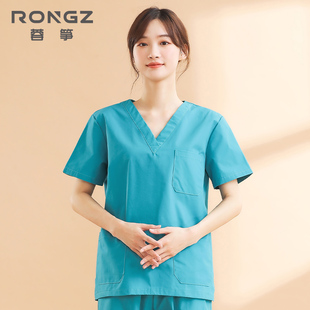女韩版洗手衣长袖手术衣刷手服宠物医院药店医生工作制服分体套装