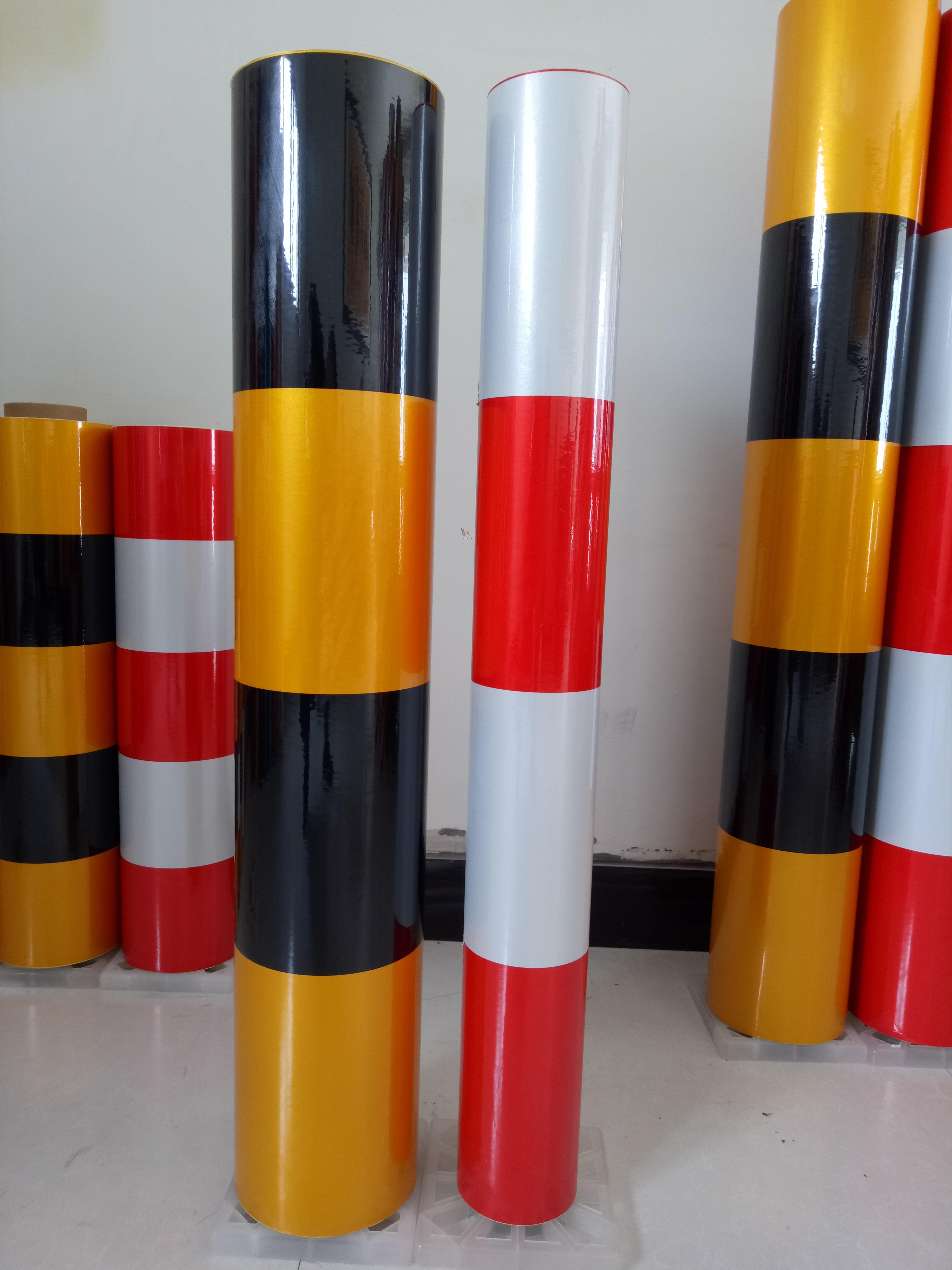 i交通反光膜刻字红白黄黑警示胶带