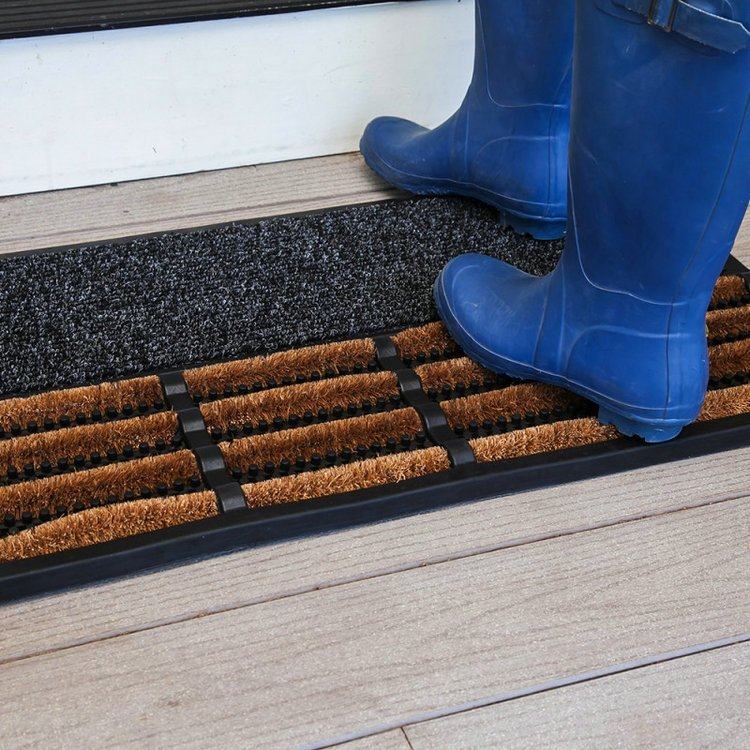 印度进口加厚椰棕地垫入户门厅蹭土欧美式门口脚垫门垫进门脚踏垫