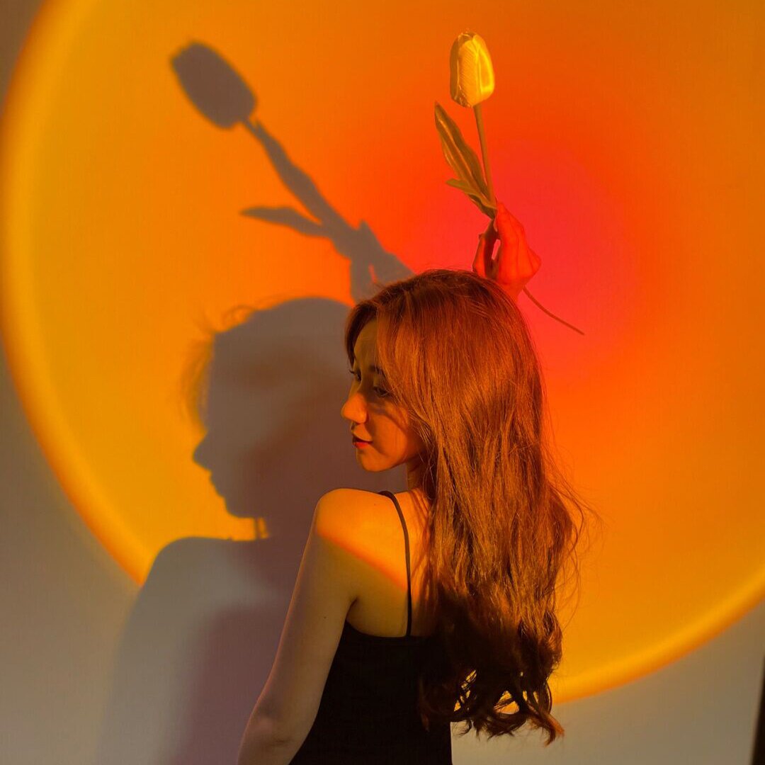 落日灯网红夕阳灯拍照氛围台灯客厅卧室投影日不落灯创意床头余