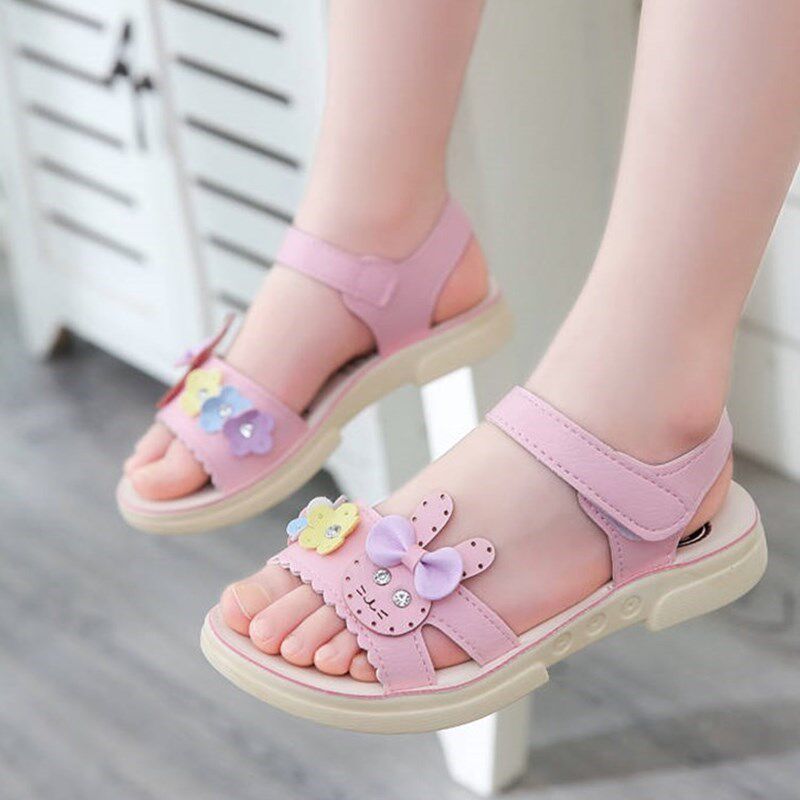 大童女凉鞋平跟