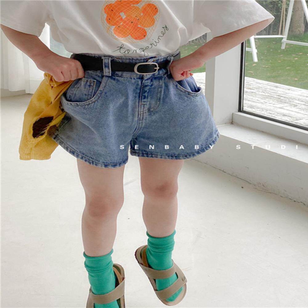 七年女童夏装洋气百搭时尚简约夏裤休闲热裤儿童牛仔短裤