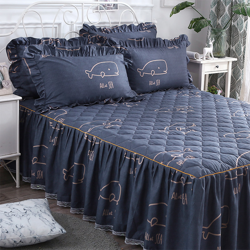 床单带裙摆床套罩全包裙摆床笠款床单带裙边床裙加厚