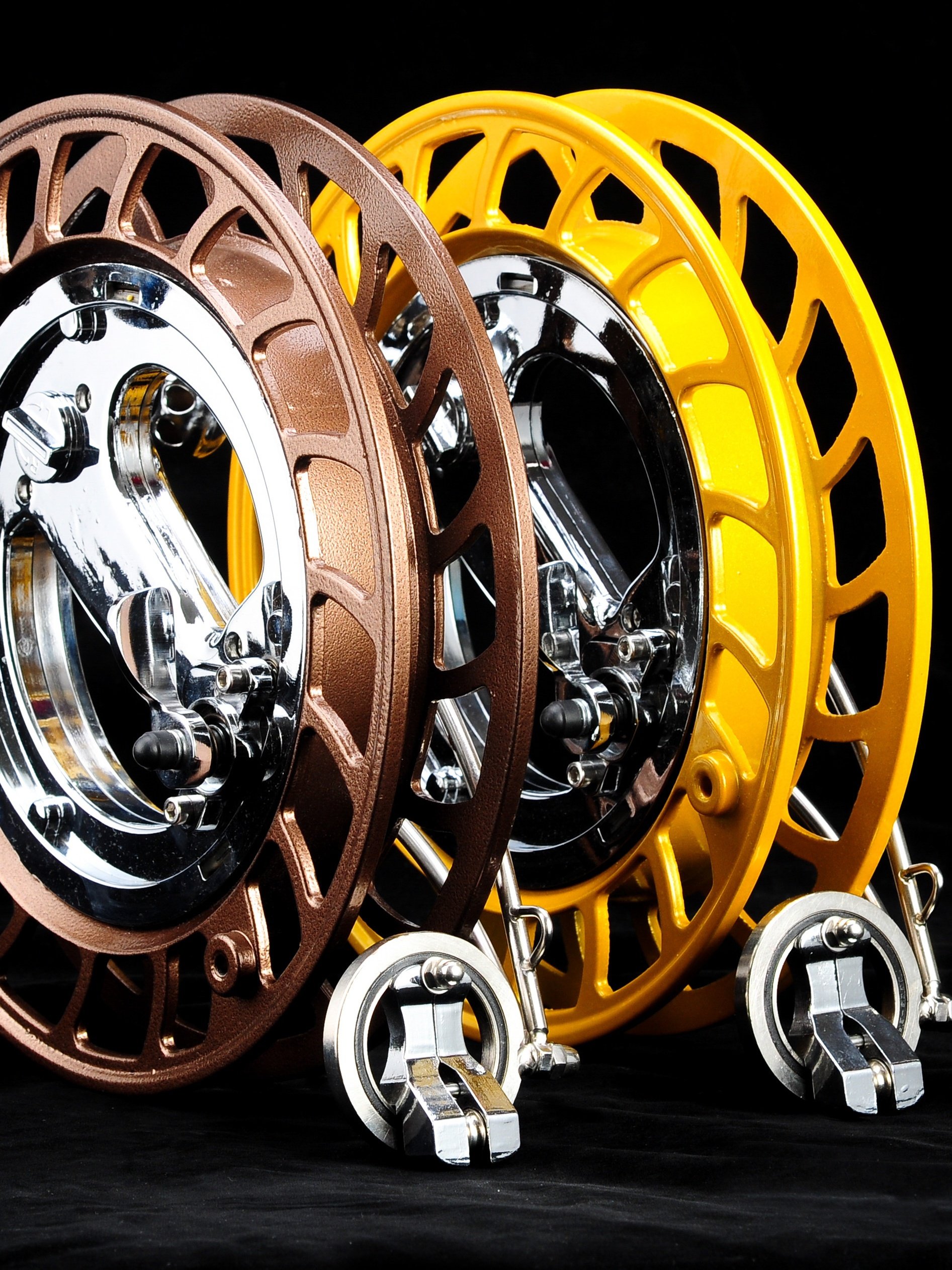 风筝轮镁合金风筝线轮带刹车防倒高档手握轮不锈钢风筝线轮