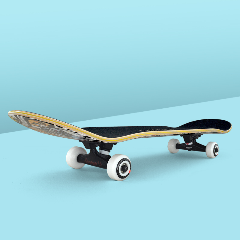 陆艇双翘滑板成人女生初学者入门级男孩专业板动作短板四轮滑板车