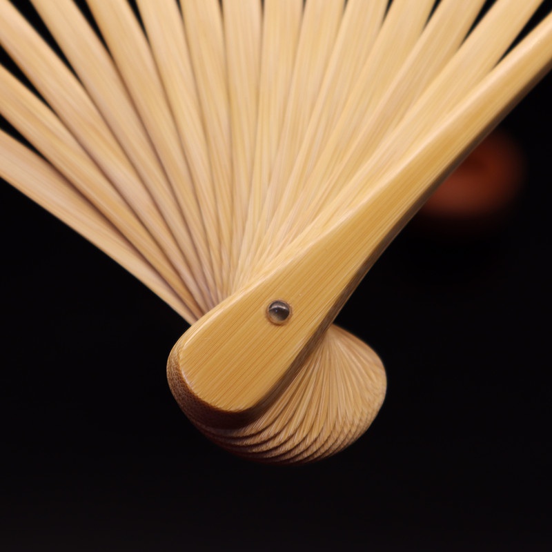 新品名师名高精工玉竹大水水滴文玩折扇95寸扇子