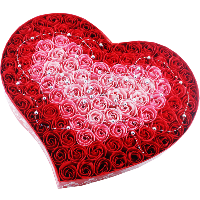 情人节礼物香皂肥皂花玫瑰假花心型礼盒女友女生x老婆闺蜜生日礼