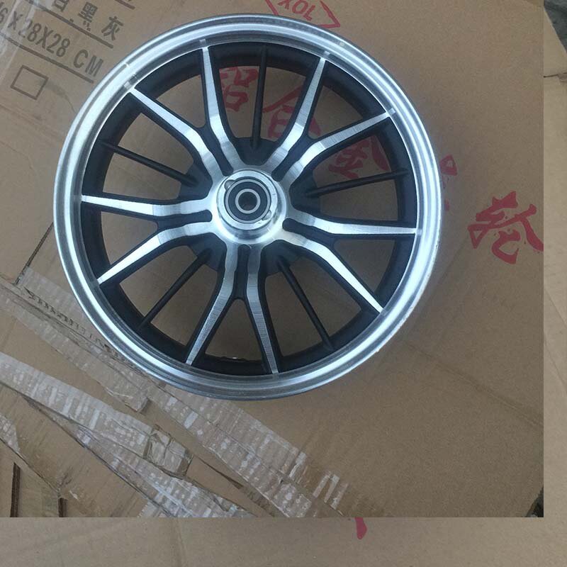 电动车电摩10寸前轮钢圈卓玛碟刹铝合金轮毂改装祖玛12013090