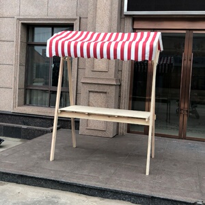 新品促销台展示架折叠摆地摊货架子木质移动棚集市摊位室外夜市摊