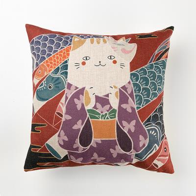 新品予物集卡通日式抱枕沙发靠枕垫办公室床头靠背汽车可爱猫咪抱