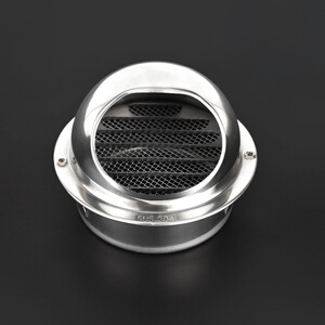 不锈钢通风口风帽 外墙防雨百叶圆形排气罩厨房出风口透气帽