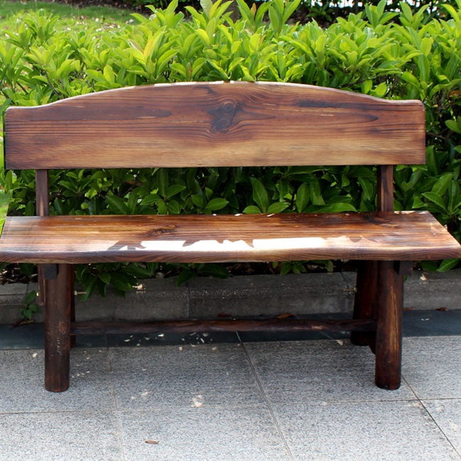 户外公园椅防腐木长椅阳台庭院花园桌椅组合别墅长条椅