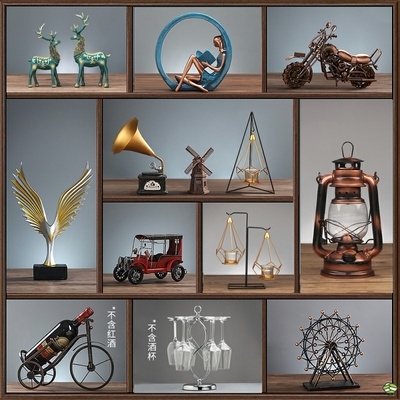 红酒架摆件欧式家居酒柜装饰品厨房小摆设店里的陈列道具