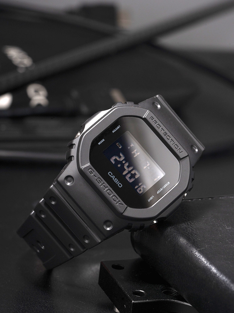 casio卡西欧gshock小方块手表方形男女复古运动电子表dw5600bb-1a