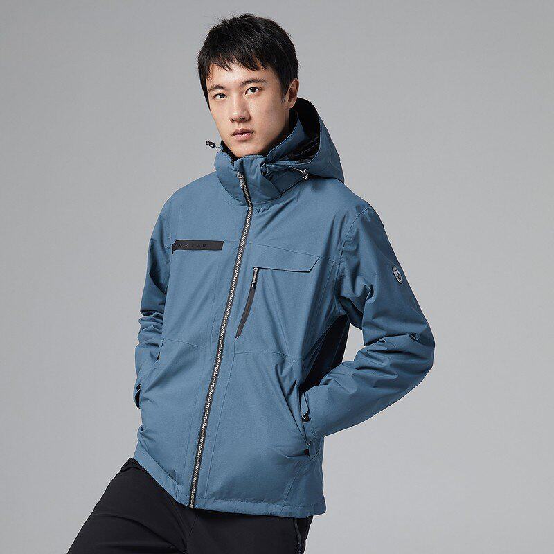 探路者冲锋衣男20秋冬防水保暖可拆卸三合一登山外套tawi91031