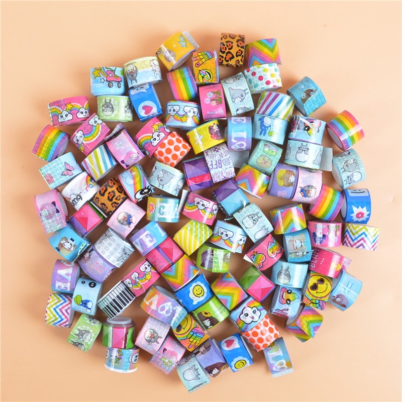 韩国款文具可爱彩色创意装饰胶纸手工迷你花胶条胶带80个包邮