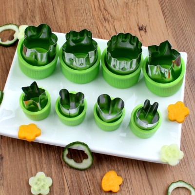 新品不锈钢造型模型心形形状萝卜爱心切水果模切模具厨房套装花形