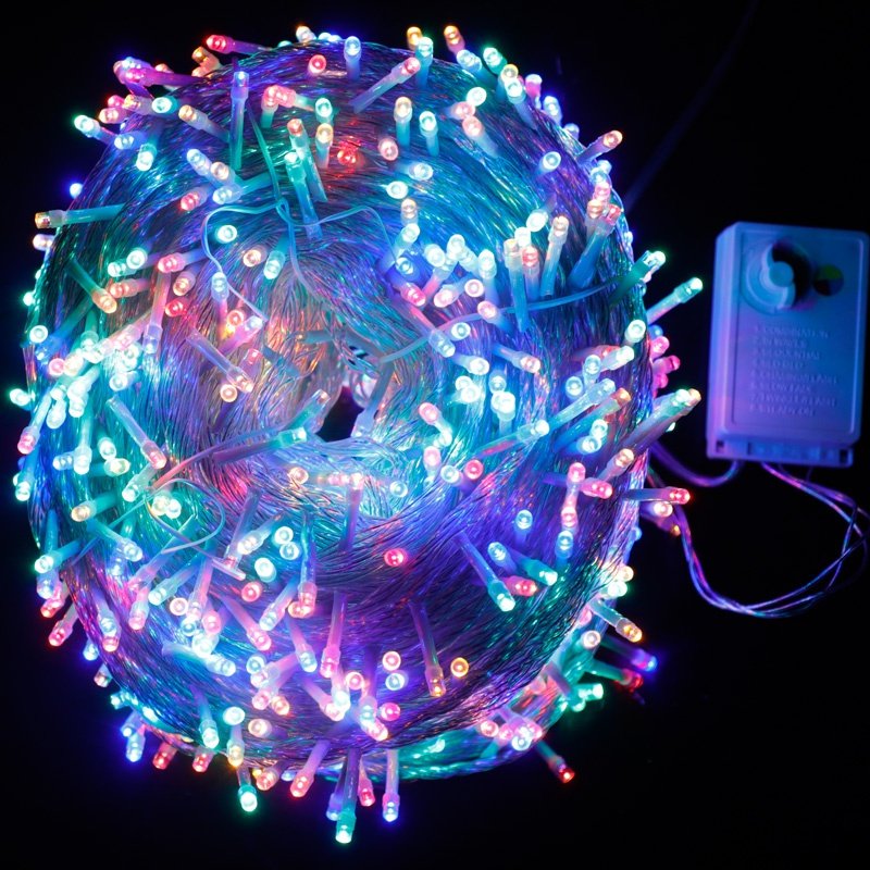 新品led小彩灯闪灯串灯满天星户外防水树灯七彩变色圣诞房间星星