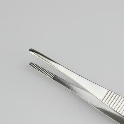 带防滑平头平口镊子种植d小镊子打金不锈钢超长耳朵贴假直弯头镊