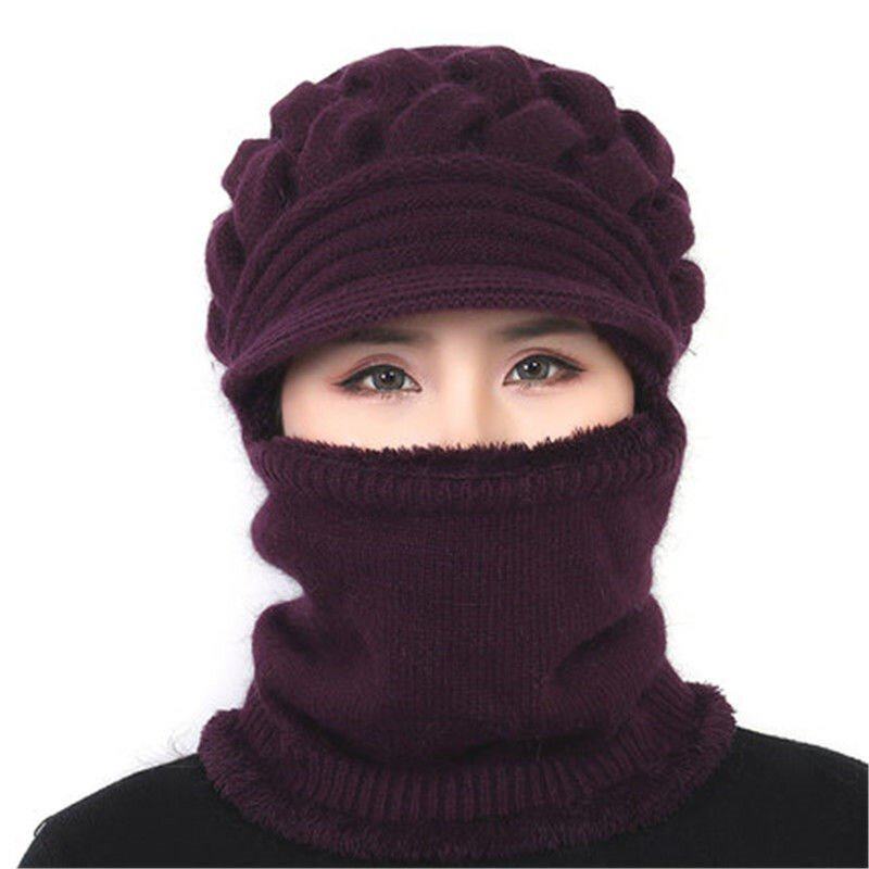 户外护骑车冬天加厚绒妈妈保暖脸防寒头套面罩加女滑雪风帽透气防