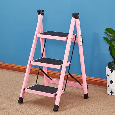 扶t梯梯家用梯子人三步字多功能凳小梯子梯铁管加厚折叠踏板室内
