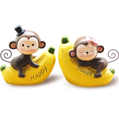 可爱小猴子摆件图片