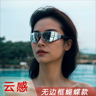 rabigala无边框蝴蝶泳镜女游泳眼镜近视游泳镜无框蝴蝶面镜