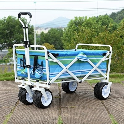 牧行四轮购物手推小拉车家用钓鱼折叠超市野营便携拉杆沙滩拉货车