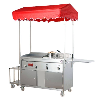 小吃车推车摆摊油炸图片