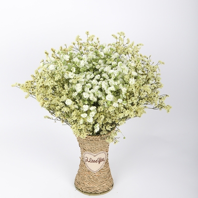 白色摆设摆花带插花花瓶花束干装饰客厅家居满天星水晶