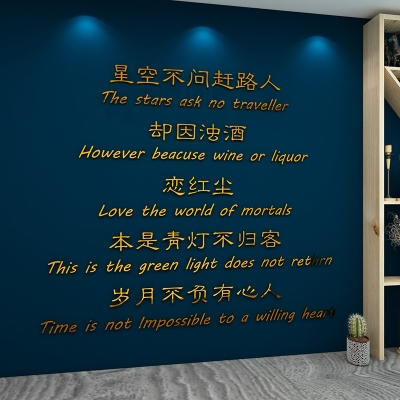 奶茶店墙壁装饰背景墙面a布景网红文字3d立体创意啤酒屋酒吧台贴