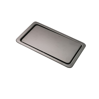 方形黑色不锈钢盖子嵌入式台面盖子垃圾桶盖摇盖装饰g盖圆形盖子