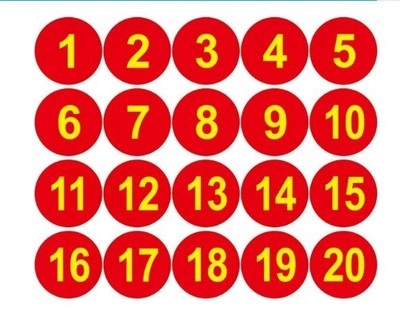 桌子编号防水贴纸小号幼儿园大餐桌数字号码贴n0-9不干胶标签款