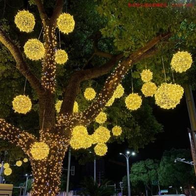 新年树挂过年树上的挂在2021春节k装饰灯室外户外彩灯闪灯串灯防