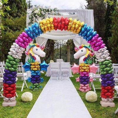 门开业彩虹支架派对底座婚礼新年立柱拱门气球生日布置装饰婚庆结