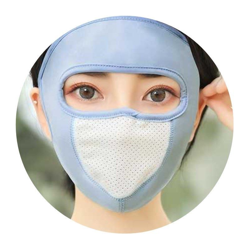 动车防防风防晒电男女脸脸罩护全面罩脸骑紫冰丝行骑夏款儿童防