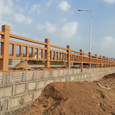 水泥仿木护栏混凝土栏杆木纹围栏栅栏河道景观户外新农村园林围.