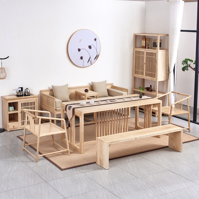 中式功夫茶桌桌沙发组合图片