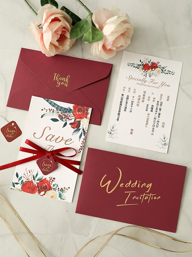 结婚请柬请帖2020新款婚礼创意网红欧式婚庆喜帖邀请函定制可打