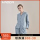 昊达女式双层纱布纯棉家居服套装春夏季柔软透气睡衣可外穿居家服