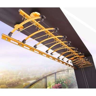 阳台凉衣升降机手动手摇升降晾衣架单杆式室内家用手动被子自动