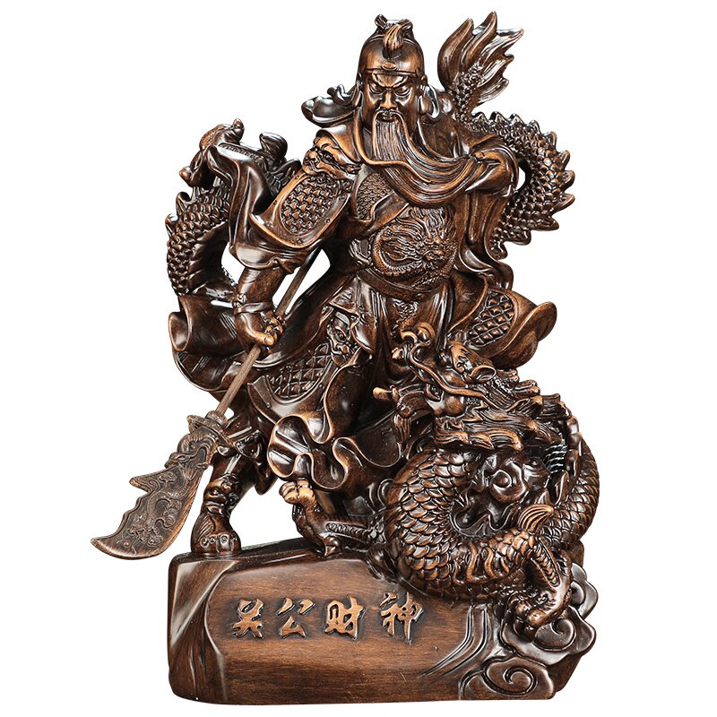 关羽神像_招财关公摆件家用开业客厅供奉武财神神像关羽关二爷镇宅财x