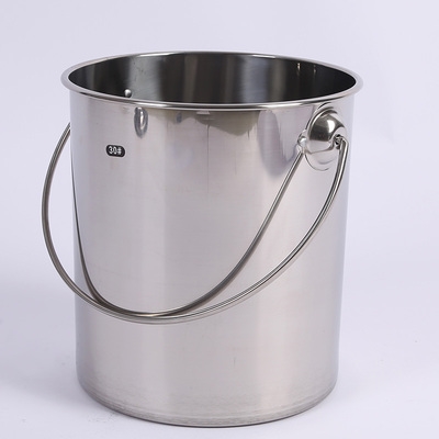 加厚不锈钢容器带盖提水桶家用水桶储水桶冰桶手提式水桶特厚无磁