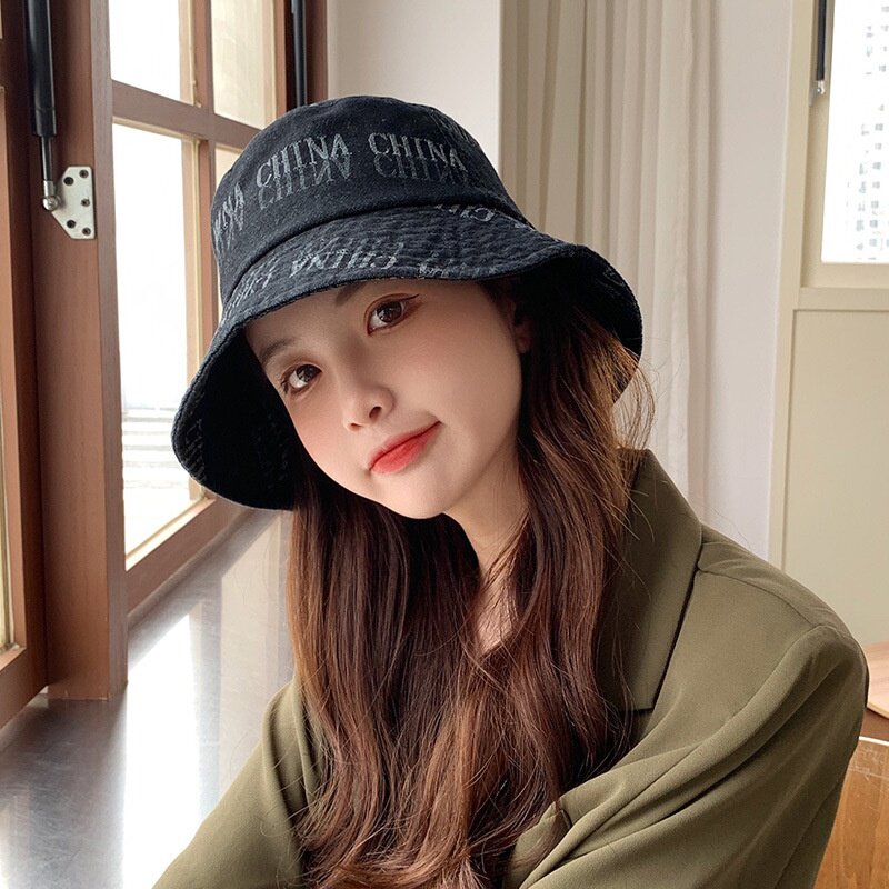 带时尚小新款渔夫女帽帽女超薄帽鱼夫渔夫帽子女士边2021式子沿帽