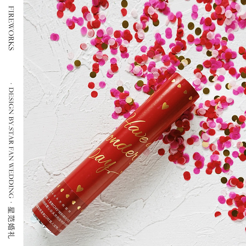 w结婚用品大全拍照道具花瓣雨婚礼喷花筒彩带小礼花弹婚庆生日礼