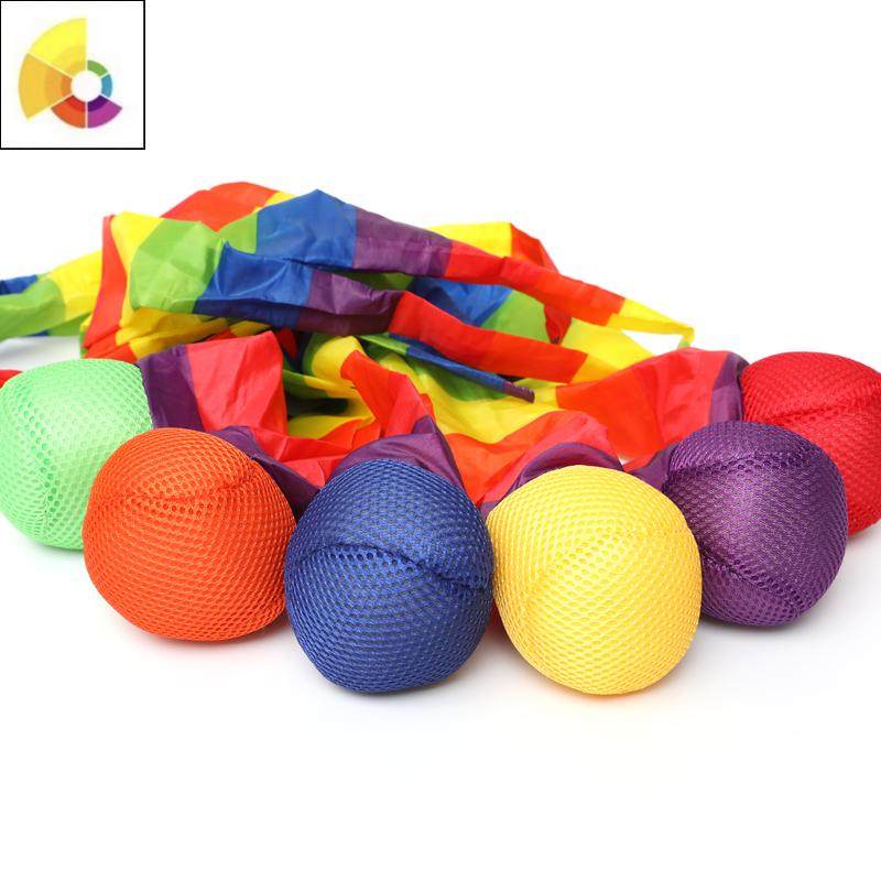 (今日10折)儿童投掷抛接球流星球幼儿园感统训练器材彩带风阻球软球户