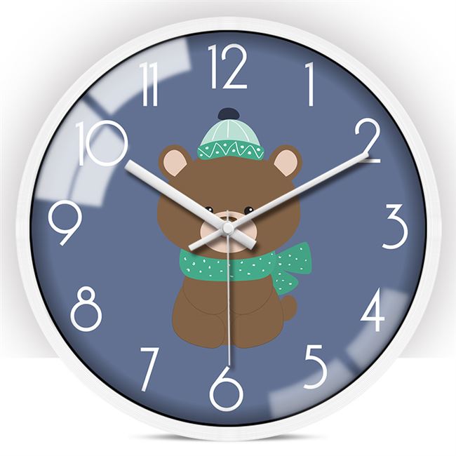 钟表挂钟卧室客厅卡通新款简约静音家用时钟挂表北欧创意儿童可爱