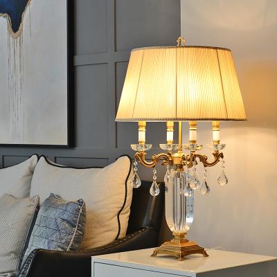 欧式水晶客厅大台灯图片